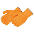 Orange Knit Glove w/ 2-Sided Clear PVC Honeycomb